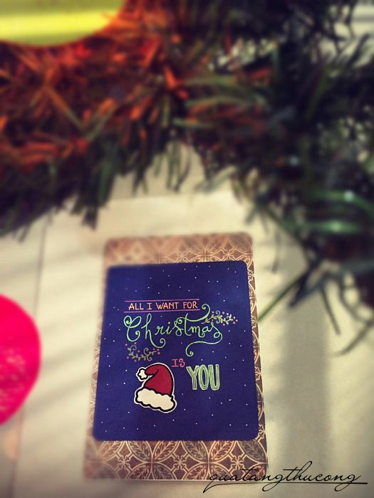 Thiệp giáng sinh All I want for Christmas is you